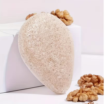 Esponja Facial de Konjac con Semillas de Nuez