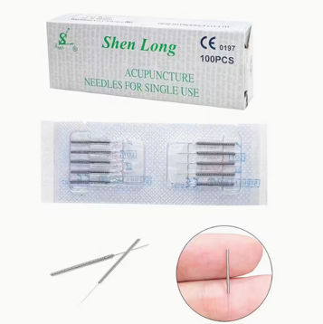 Shenlong Acupuntura – 10 Agujas Desechables de Acero Inoxidable - Image 3